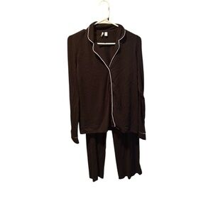 Nordstrom Women's 2 Piece Pajama Set in Black Small